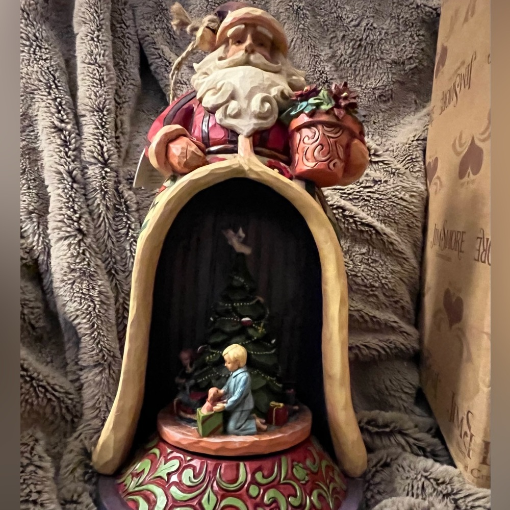 NEW IN BOX***JIM SHORE HEARTWOOD CREEKS MUSICAL LIGHTED SANTA